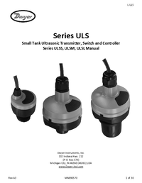 Thumbnail of document Manual - ULSM Ultrasonic Level Sensor